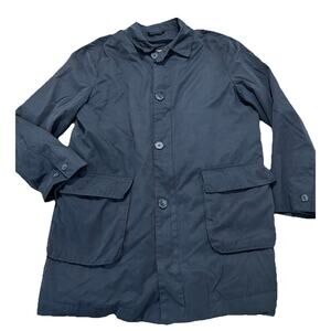 Peter Manning Rain Overcoat Quilted Removable Lining In Navy | Men’s XXL